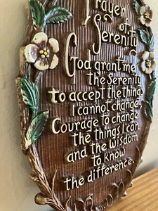 Placa de pared de madera sintética de colección The Prayer of Serenity programa AA - Imagen 1 de 4