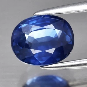 Piedra preciosa de zafiro azul ovalada de 1,93 quilates 7,5x6 mm VS Mozambique ¡impresionante con calefacción! - Imagen 1 de 5