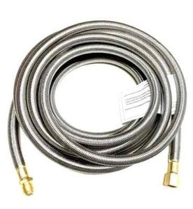 18FT Stainless Steel Braided Propane Hose Extension 3/8 Female, 3/8 Male Flare - Picture 1 of 3