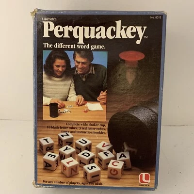 Vintage Retro Perquackey Word Game by Lakeside 1982 Edition No. 8313 Complete  - Image 1 of 4