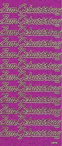 Micro-Glittersticker-Zum Geburtstag-verschiedene Farben - 2485 - Bild 1 von 8