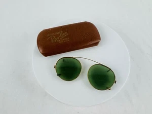 Vintage Ray Ban Bausch & Lomb 1/10 12K GF B&L Clip-on Sunglasses w/ Case SC3 - Picture 1 of 8