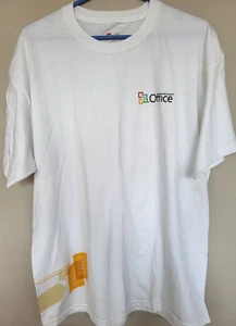 Microsoft Office White Hanes Cotton T Shirt Promo Tech Computing - Size Large - Picture 1 of 9