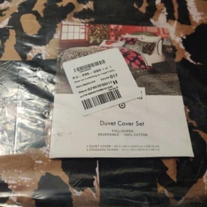 DVF Furstenberg x Target Leopard Pink Geranium Full  Queen Duvet Cover Set 806 - Picture 1 of 3