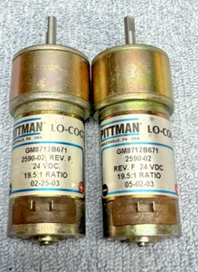 2 PITTMAN LO COG...24VDC...19.5:1 Ratio Gearmotor...GM8712B671...190 RPM@12VDC - Picture 1 of 3