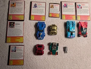 Transformers G2 Skram Bumblebee Turbofire Rapido Hubcap Beachcomber w Cards - Picture 1 of 8