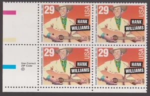 Scott #2723 Hank Williams Block of 4 Stamps - MNH - Picture 1 of 2