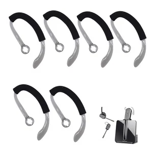 6 pcs Large Plantronics Earhook/Earclip for SAVI CS540 W740 W745 W440 w/ Sleeve - Picture 1 of 5