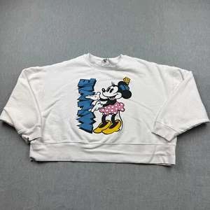 Disney Mickey & Co Sweater Womens 2Xl Xxl White Graphic Minnie Mouse Sweatshirt - Picture 1 of 14