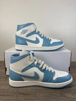 New Women’s Nike Air Jordan 1 Mid UNC 2022 'BQ6472-141' Size 6.5 - Image 1 of 4