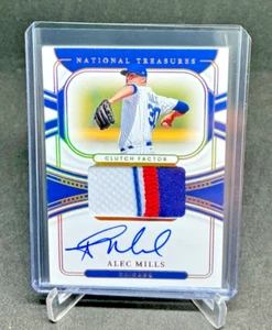 2022 Panini National Treasures ALEC MILLS 3 Color Patch AUTO Cubs - Picture 1 of 2