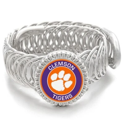 Pulsera ajustable de plata para hombres y mujeres de Clemson Tigers Regalo D11 Foto 1 de 4