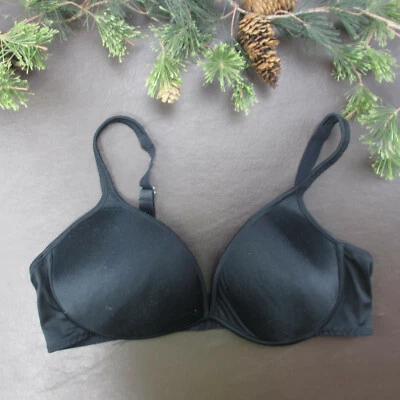 Sujetador de moda Bug 42DD negro acolchado con aros cierre ajustable trasero Foto 1 de 4