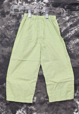 Zuccini - Green Checked Long Pants - Cotton Blend - Size 4 T - Image 1 of 2