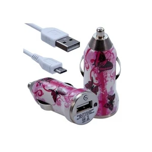 Chargeur voiture allume cigare USB avec câble data CV09 pour Alcatel : One Touch - Photo 1/2