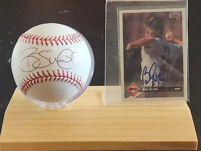 BILL SWIFT GIGANTES DE SAN FRANCISCO FIRMADO BÉISBOL DE LAS GRANDES LIGAS Y TARJETA - MCM Foto 1 de 2