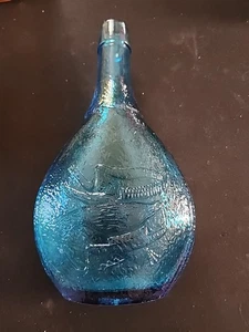 Bottiglia amara vintage Wheaton Union blu, anni '40 - Foto 1 di 6