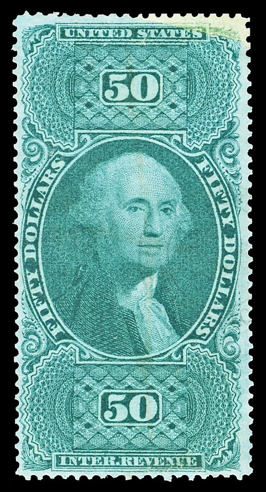 Scott R101c 1863 $50.00 Internal Revenue Used F-VF Cat $210 - Image 1 of 1