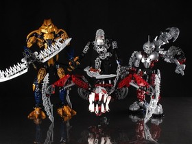 LEGO Bionicle Lot: Vezon & Fenrakk 8764 Brutaka 8734 Axonn 8733 - (Kardas 10204)