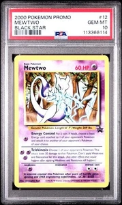 PSA 10 Mewtwo Black Star Promo #12 JR Rally Pokémon 2000 Christopher Rush - Picture 1 of 2