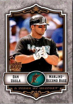 2009 Upper Deck A Piece of History Dan Uggla #37 Florida Marlins Baseball Card - Image 1 of 2