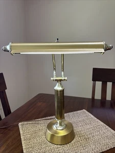 Verstellbare Vintage tragbare Messing Klavier Banker Student Schreibtischlampe 18" hoch - Bild 1 von 9