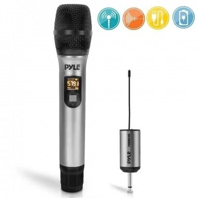 Pyle-PRO 16 Channels Selectable UHF Wireless Mic with Adapter Receiver PDWMU105 - Image 1 of 4