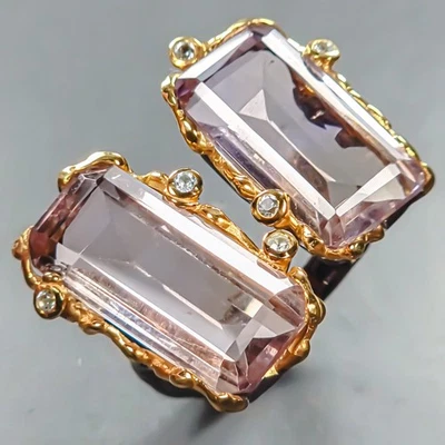 Anillo de ametrino natural de 40 quilates recién llegado de plata de ley 925 talla 9,5/R442150 Foto 1 de 4