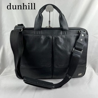 Dunhill Business Bag Maletín Bolso de Hombro Cuero de Japón 116707K Auténtico - Imagen 1 de 4