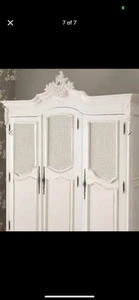 (NEW) French Antique Rattan TripleWardrobe - Homesdirect365 - Picture 1 of 9