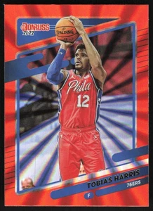 Tobias Harris 2021 Donruss # 133 Orange Holo Laser Philadelphia 76ers - Picture 1 of 1