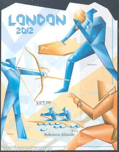 SOLOMON ISLANDS 2012 LONDON OLYMPICS SOUVENIR SHEET IMPERFORATED - Picture 1 of 1