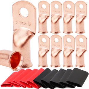 10Pcs 2/0 AWG-5/16 Battery Lugs,Heavy Duty Wire Lugs,Ring Terminals,Battery Cabl - Picture 1 of 12