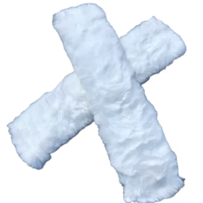 2 x FAUX SHEEPSKIN HORSE NOSEBAND LAMBSWOOL NOSE BAND COVER CHEEK PIECE HALTER