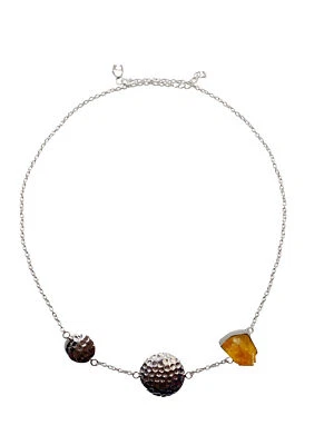 MODA POSITANO GIOIELLI - Collana Girocollo - Ag 925 QUARZO CITRINO - Immagine 1 di 3