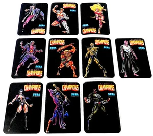 SEGA GENESIS ETERNAL CHAMPIONS COMPLETE 10-CARD PROMO STICKER CARD SET RARE HTF - Picture 1 of 12