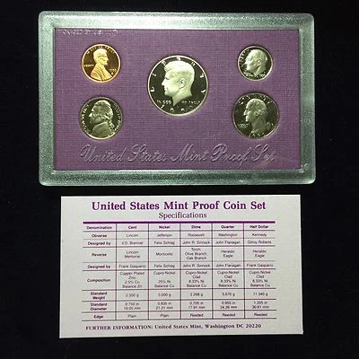 1990 United States Mint Proof Set 5 Piece Clad Set COA OGP - Image 1 of 2