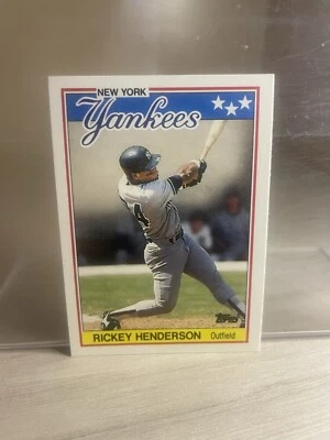 1988 Topps Minis #31 Rickey Henderson New York Yankees HOF Baseball Card - Image 1 of 2