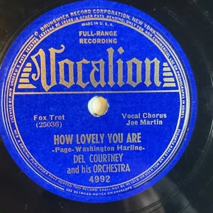 10" 78 RPM-Del Courtney-Over the Rainbow/How Lovely You Are/Vocalion 4992 - Bild 1 von 4