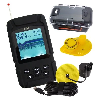 2-in-1 Fish Finder Rechargeable Waterproof 328ft / 100m Wired & Wireless Sensor - Image 1 of 4