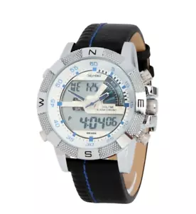 Orologio Oskar Emil RANGER Da Uomo Grande Cronografo Sportivo Acciaio Inox/Pelle - Foto 1 di 1