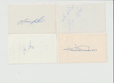49 Baseball Players Hand Signed 3x5 Cards Bob Bonds + Friend Brecheen Romatowski - Image 1 of 4