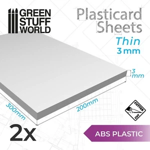 ABS Plasticard A4 - 3mm COMBOx2 sheets - Styrene Plastic Sheets - Plastikard - Picture 1 of 1