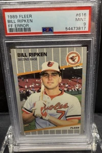 1989 FLEER BILL RIPKEN FF ERROR #616 PSA 9 - Picture 1 of 2