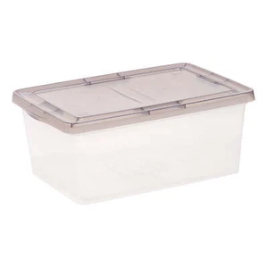 USA 17 Qt. Plastic Storage Bins with Lids, Clear, Stackable Totes, Containers - Picture 1 of 9