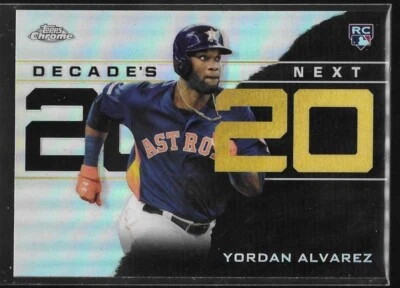 Yordan Alvarez RC Refractor 2020 Topps Chrome Update Decade's Next DNC-4 Astros - Image 1 of 2