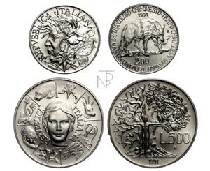 Repubblica Italiana 1991 (Flora e Fauna) 200-500 Lire FDC. - Bild 1 von 9