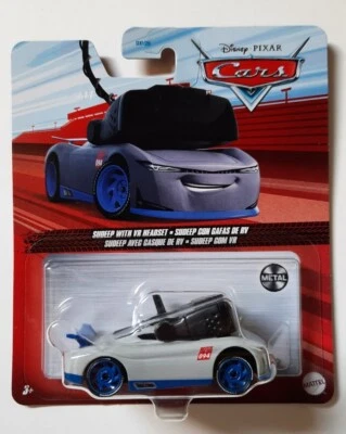 NOVITA' CARS Disney pixar SUDEEP WITH VR HEADSET 2021 RARO mattel 1/55 maclama - Immagine 1 di 4