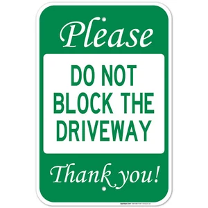 No Parking Sign, Do Not Block The Driveway Sign, - Picture 1 of 85