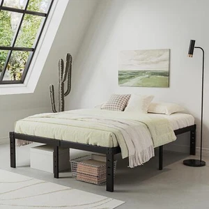 14 Inch Metal Platform Bed Frame No Box Spring Needed Heavy Duty Queen Size - Picture 1 of 7